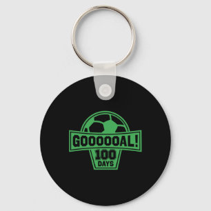 Goal! 100 Days Of School Soccer 100th Day Of Schoo Key Ring