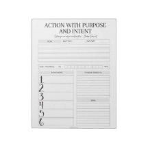 Goal Achiever's Masterplan: Action Plan Notepad