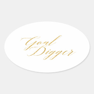 Goal Digger Oval Sticker