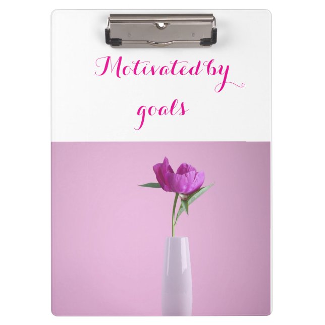 Goal Getter Motivated by Goals  Clipboard (Front)