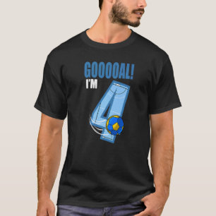 Goal Gooooal I'm 4 4th Birthday Handball T-Shirt
