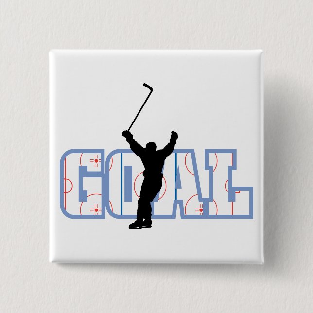 Goal - Ice Hockey Score - Sports Gifts 15 Cm Square Badge (Front)