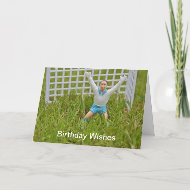Goal Keeper Birthday Wishes Card (Front)