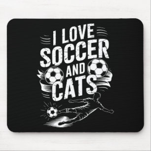 Goal Keeper Player And Coach Team, I Love Soccer A Mouse Pad