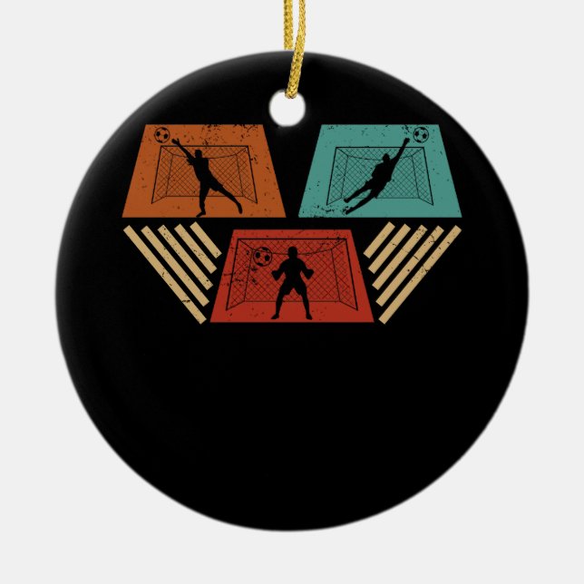 Goal Keeper Soccer Goalie Athlete Goalkeeper Goalk Ceramic Tree Decoration (Front)