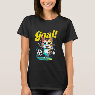 Goal Kitty Cute Soccer Cat Kids Apparel for Boys a T-Shirt