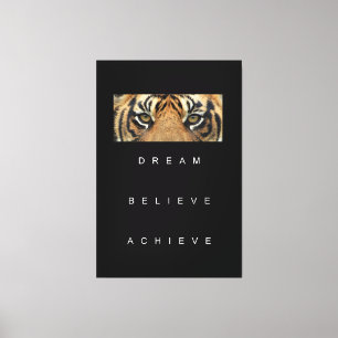 Goal Motivational Success Quotes Elegant Canvas Print
