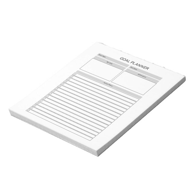 Goal Planner Notepad (Rotated)