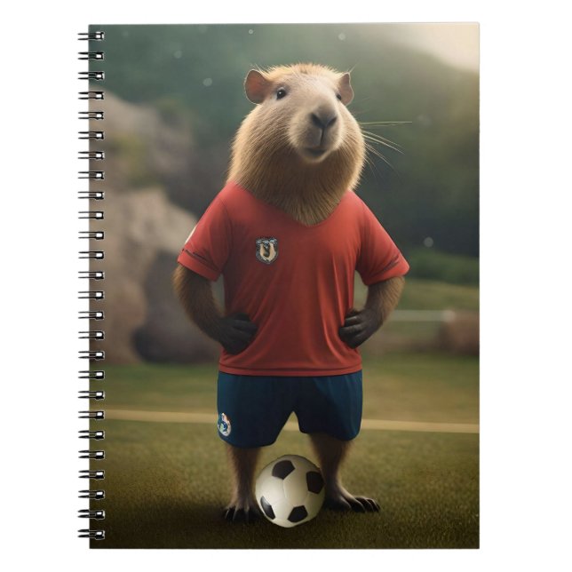 "Goal-Scoring Capybara: The Ultimate Soccer Star!" Notebook (Front)