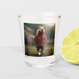 "Goal-Scoring Capybara: The Ultimate Soccer Star!" Shot Glass