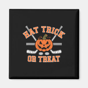 Goal Scoring Trick Or Treat Funny Halloween Hockey Magnet
