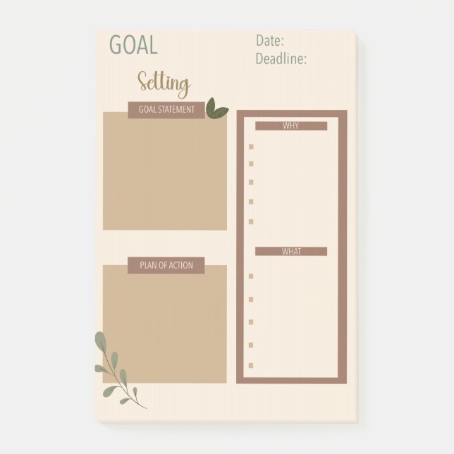 Goal setting notepad (Front)
