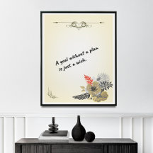 Goal Setting Wall Art, Office Decor Print