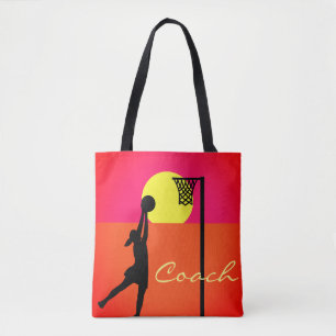 Goal Shooter Netball Coach Tote Bag