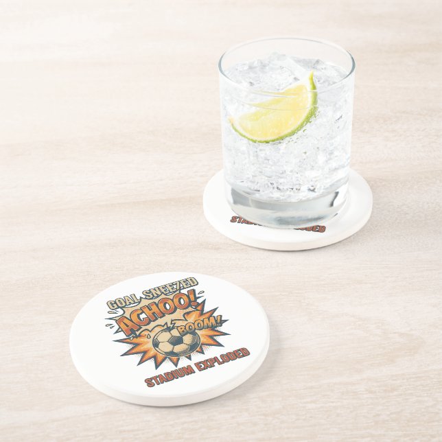 Goal Sneezed Stadium Exploded Coaster (Side)