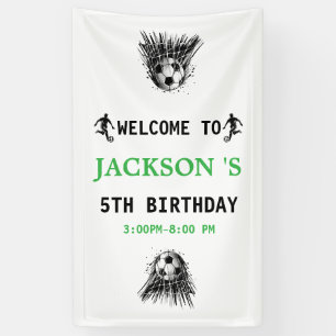 Goal! Soccer 5th Birthday Party Banner