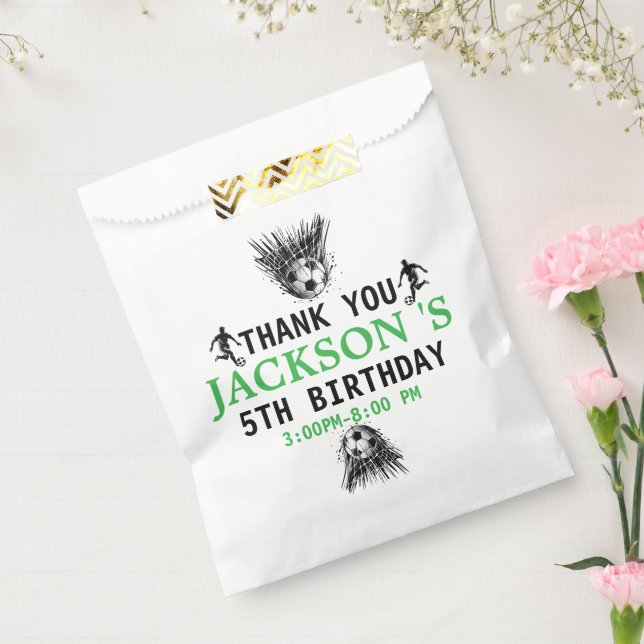 Goal! Soccer 5th Birthday Party Favour Bags (Sealed)