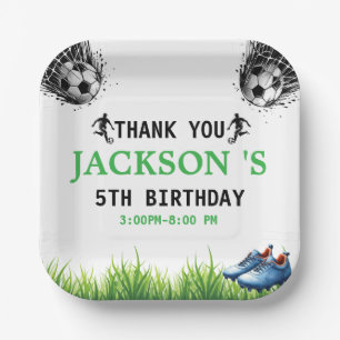 Goal! Soccer 5th Birthday Party Paper Plate