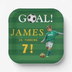Goal! Soccer Birthday Plate for Kids – Editable