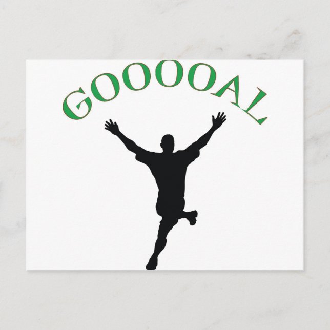 Goal - Soccer Design says "Gooooal" Postcard (Front)