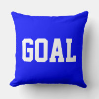 GOAL Sporty Athletic White Text On Bold Royal Blue
