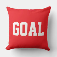 GOAL Sporty Athletic White Text On Bright Fun Red
