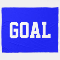 GOAL Sporty Athletic White Text On Deep Royal Blue