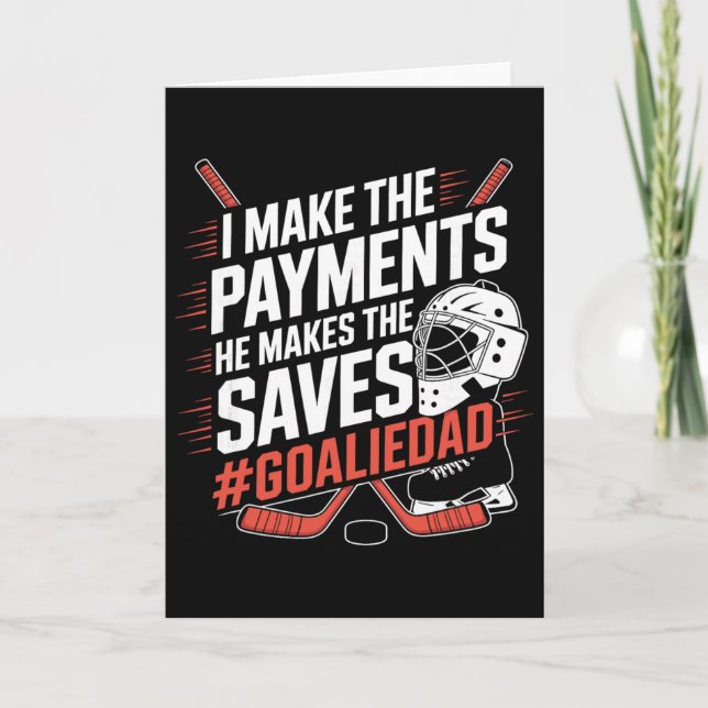 Goalie Dad Ice Hockey  Card (Front)