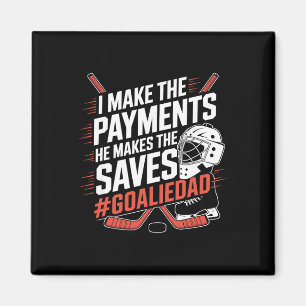 Goalie Dad Ice Hockey Magnet