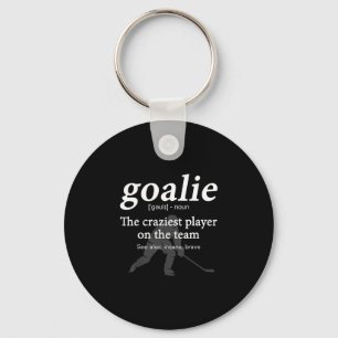 Goalie funny definition goalkeeper hockey lover key ring