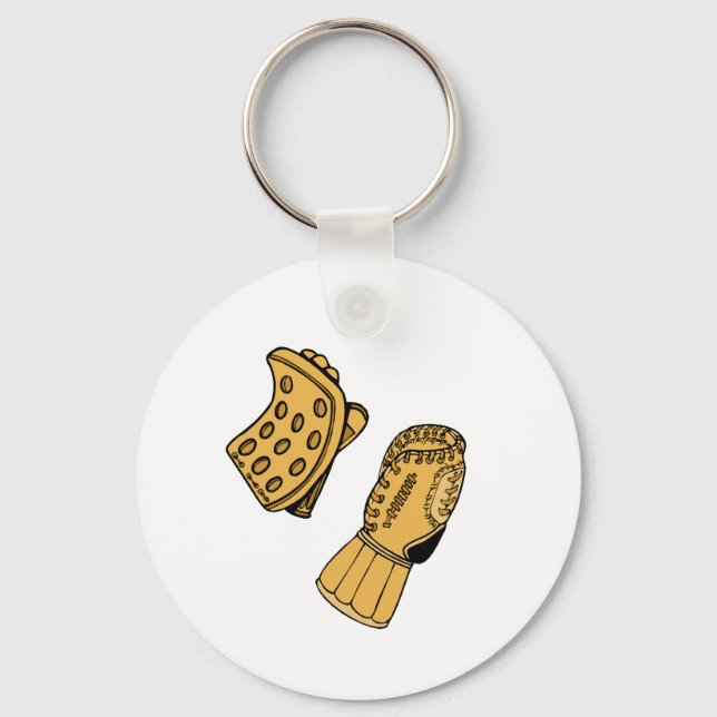 Goalie Gloves Key Ring (Front)