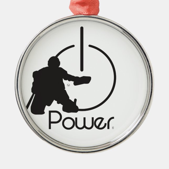 Goalie Metal Tree Decoration (Front)