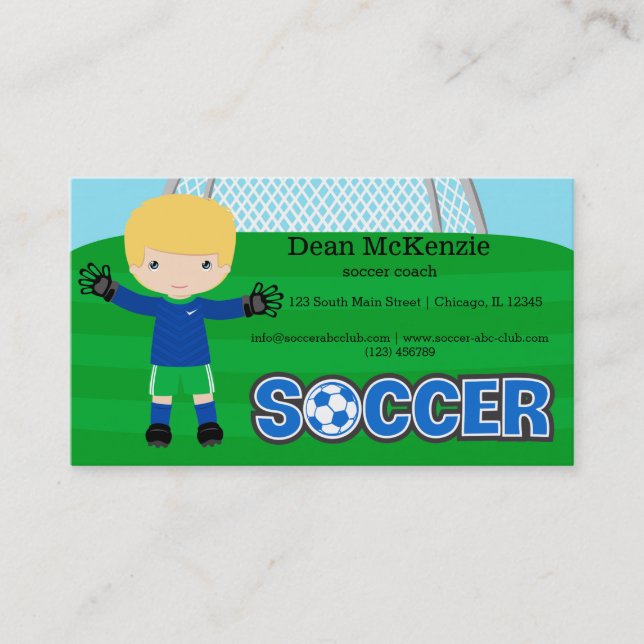 Goalkeeper Business Card (Front)