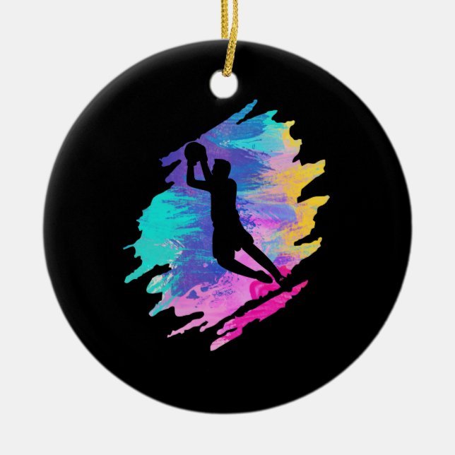 Goalkeeper Keeper Soccer Goalie Ceramic Tree Decoration (Front)