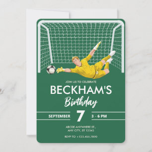 Goalkeeper soccer  invitation