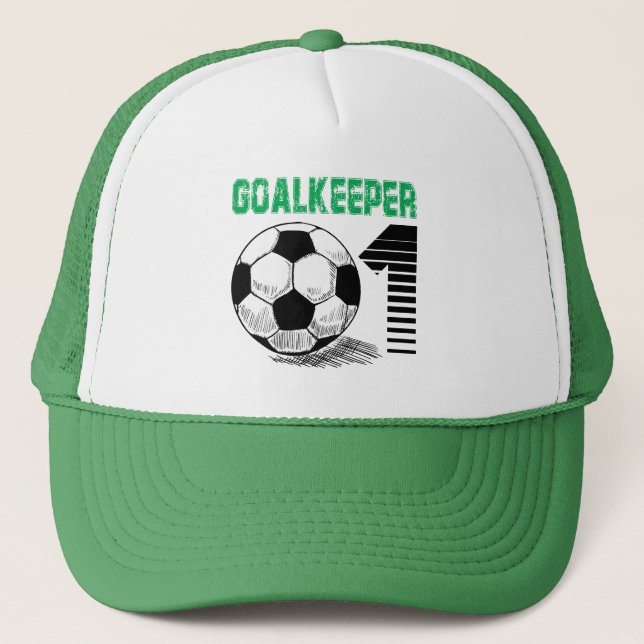 Goalkeeping.Soccer "GOALKEEPER" Trucker Hat (Front)