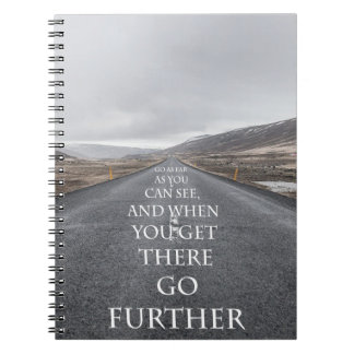 Goals and dreams motivational quotes spiral notebook