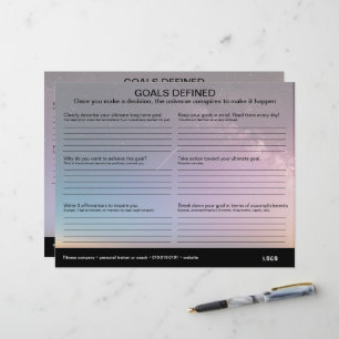 Goals Defined Worksheet
