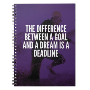 Goals, Dreams And Deadline - Workout Motivational Spiral Notebook