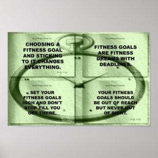 Goals Fitness Collage in Time Poster