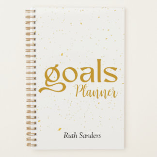 Goals Gold Monogrammed Elegant Planner