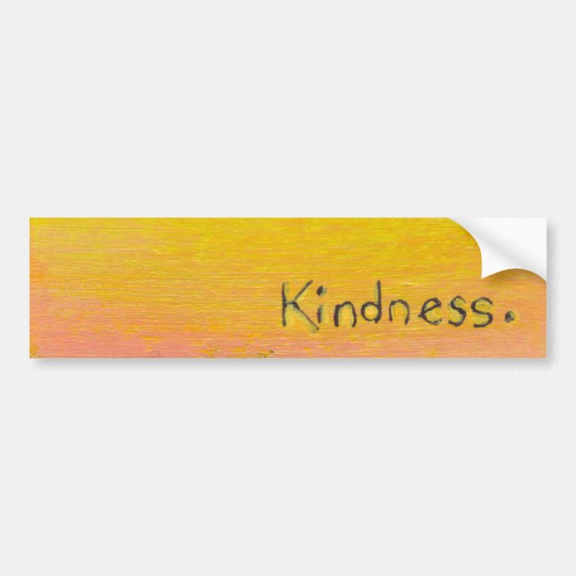 Goals love kindness fun colourful original word bumper sticker (Front)