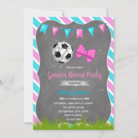 Goals or Bows gender reveal invitation