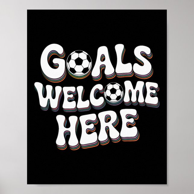 Goals Welcome Here Retro Soccer _2  Poster (Front)