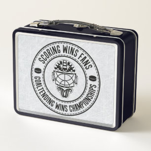 Goaltending Hockey Goalie Lunch Container Metal Lunch Box