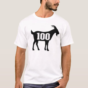 Goat 100 G.O.A.T. Number One Hundred Goat T-Shirt