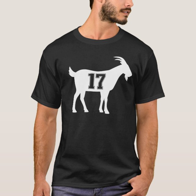Goat 17 G.O.A.T. Number Seventeen Goat T-Shirt (Front)
