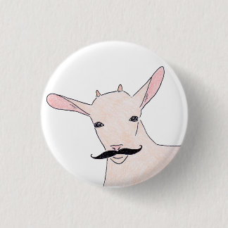 goat 3 cm round badge