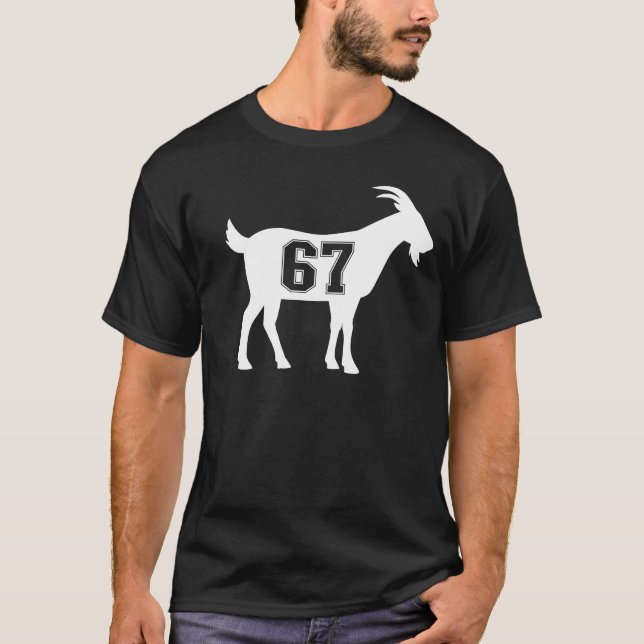 Goat 67 G.O.A.T. Number Sixty Seven Goat T-Shirt (Front)