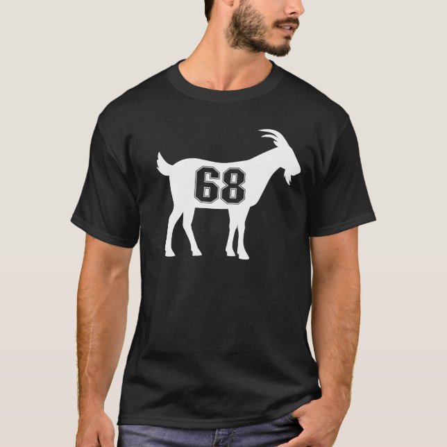 Goat 68 G.O.A.T. Number Sixty Eight Goat T-Shirt (Front)